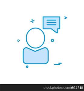 men sms chat icon vector design