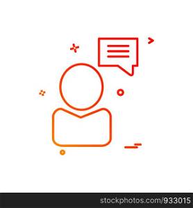 men sms chat icon vector design