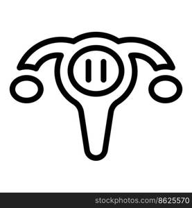 Menopause vagina icon outline vector. Woman health. Female balance. Menopause vagina icon outline vector. Woman health