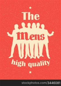 Mens. Retro poster