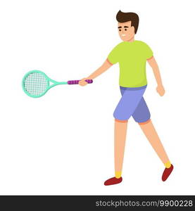 Mens tennis icon. Cartoon of mens tennis vector icon for web design isolated on white background. Mens tennis icon, cartoon style