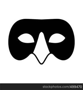 Mens Venetian mask icon in simple style isolated on white. Mens Venetian mask icon, simple style