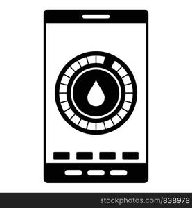 Menstrual mobile icon. Simple illustration of menstrual mobile vector icon for web design isolated on white background. Menstrual mobile icon, simple style