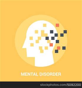 mental disorder icon concept. Abstract vector illustration of mental disorder icon concept