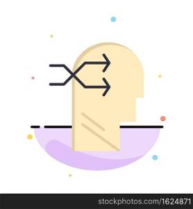 Mental hang, Head, Brian, Thinking Abstract Flat Color Icon Template