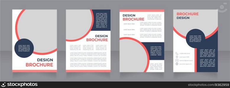 Mental health importance blank brochure design. Psychology. Template set with copy space for text. Premade corporate reports collection. Editable 4 paper pages. Montserrat font used. Mental health importance blank brochure design