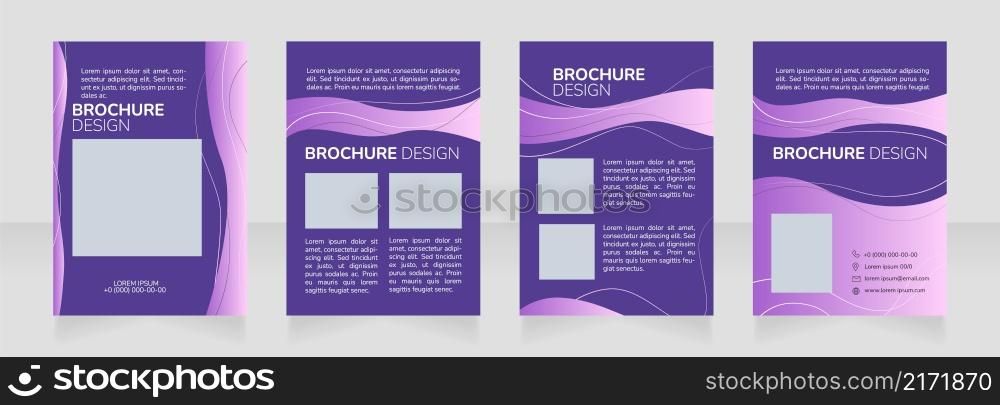 Mental health service blank brochure design. Template set with copy space for text. Premade corporate reports collection. Editable 4 paper pages. Nunito Bold, ExtraLight, Light fonts used. Mental health service blank brochure design