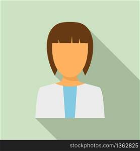 Mental hospital nurse icon. Flat illustration of mental hospital nurse vector icon for web design. Mental hospital nurse icon, flat style