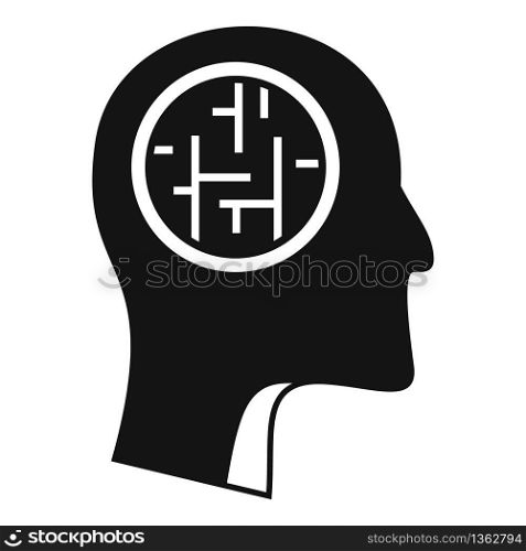 Mental person treatment icon. Simple illustration of mental person treatment vector icon for web design isolated on white background. Mental person treatment icon, simple style