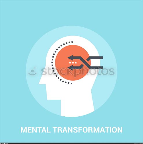 mental transformation icon concept. Abstract vector illustration of mental transformation icon concept