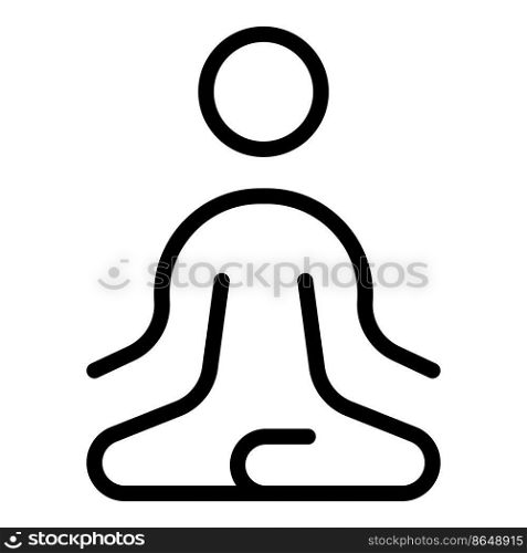 Mental yoga icon outline vector. Woman relax. Room person. Mental yoga icon outline vector. Woman relax