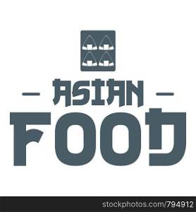 Menu asian food logo. Simple illustration of menu asian food vector logo for web. Menu asian food logo, simple gray style