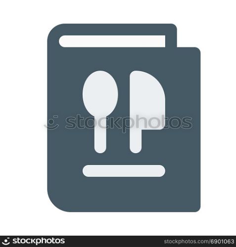 menu book, icon on isolated background