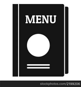 Menu book icon simple vector. Cafe dinner. Cook cafeteria. Menu book icon simple vector. Cafe dinner