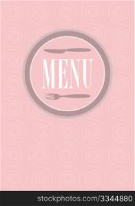 Menu Card Design - Menu Sign and Pattern in Shades of Pink