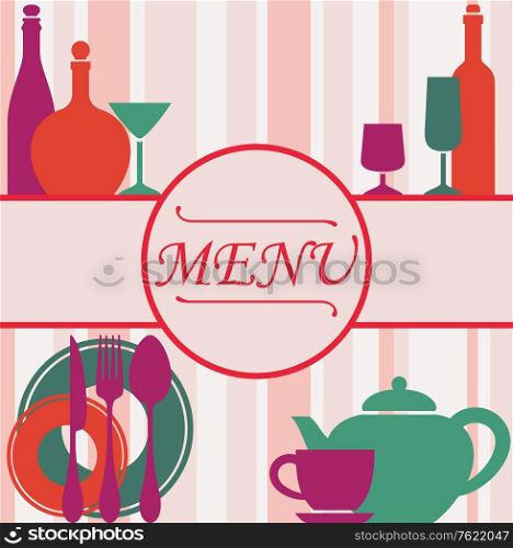 Menu cover design for restaurant or cafe design