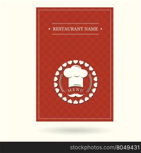 menu cover for restaurant creative vector design illustration