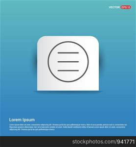 menu icon - Blue Sticker button