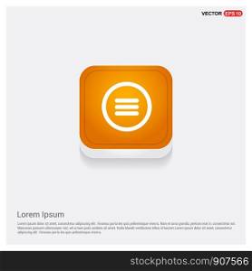 Menu Icon Orange Abstract Web Button - Free vector icon