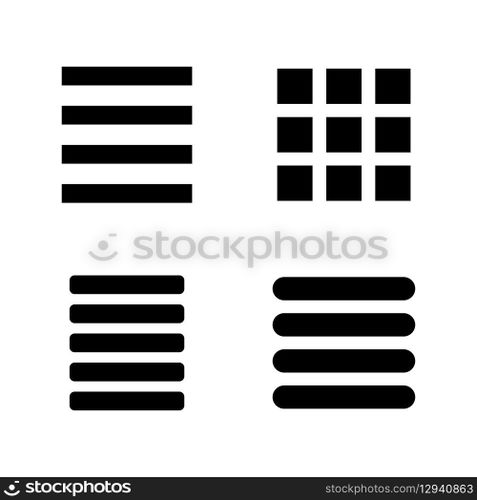 Menu icon vector