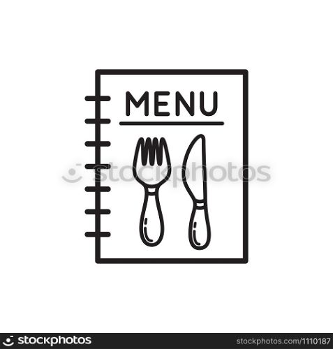 menu icon vector logo template in trendy flat style