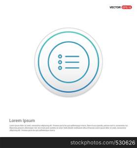 menu icon - white circle button