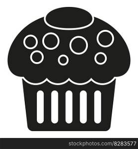 Menu muffin icon simple vector. Cake food. Sweet bakery. Menu muffin icon simple vector. Cake food