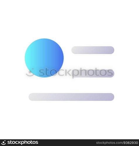 Menu notification pixel perfect flat gradient two-color ui icon. Messenger. Software settings update. Simple filled pictogram. GUI, UX design for mobile application. Vector isolated RGB illustration. Menu notification pixel perfect flat gradient two-color ui icon