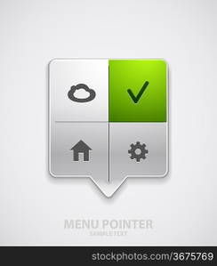 Menu pointer