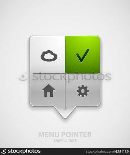 Menu pointer