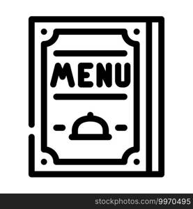 menu restaurant line icon vector. menu restaurant sign. isolated contour symbol black illustration. menu restaurant line icon vector illustration flat