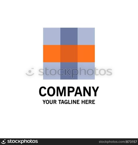 Menu, Ui, Basic Business Logo Template. Flat Color