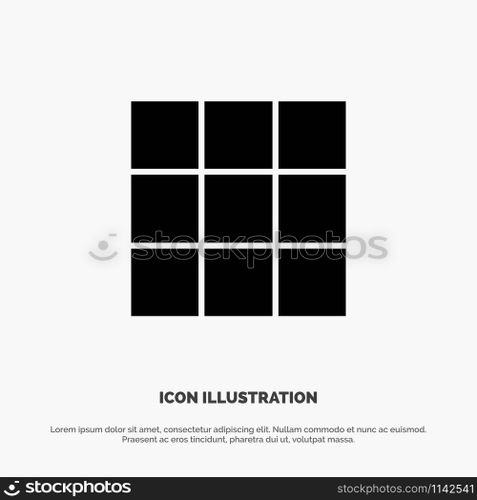 Menu, Ui, Basic solid Glyph Icon vector