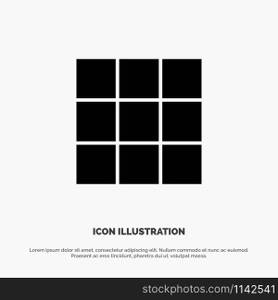 Menu, Ui, Basic solid Glyph Icon vector