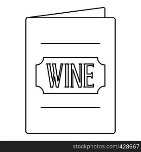 Menu wine list icon. Outline illustration of menu wine list vector icon for web. Menu wine list icon, outline style