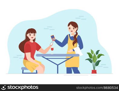 Merchant Service of Digital Marketing Strategy with People Referral Business and Earn Money Online in Flat Cartoon Hand Drawn Templates Illustration