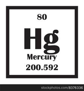 Mercury chemical element icon vector illustration design