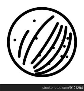 mercury planet line icon vector. mercury planet sign. isolated contour symbol black illustration. mercury planet line icon vector illustration