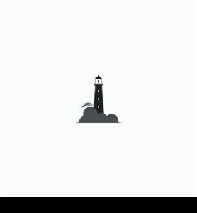 mercusuar. lighthouse icon logo illustration