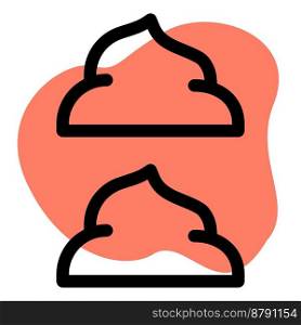 Meringue dessert line icon set