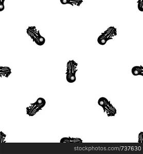 Merlion statue, Singapore pattern repeat seamless in black color for any design. Vector geometric illustration. Merlion statue, Singapore pattern seamless black