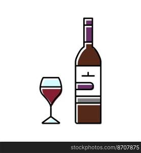 merlot red wi≠color icon vector. merlot red wi≠sign. isolated symbol illustration. merlot red wi≠color icon vector illustration