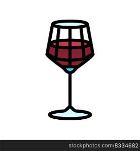merlot wine glass color icon vector. merlot wine glass sign. isolated symbol illustration. merlot wine glass color icon vector illustration