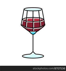 merlot wine glass color icon vector. merlot wine glass sign. isolated symbol illustration. merlot wine glass color icon vector illustration