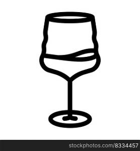 merlot wine glass line icon vector. merlot wine glass sign. isolated contour symbol black illustration. merlot wine glass line icon vector illustration
