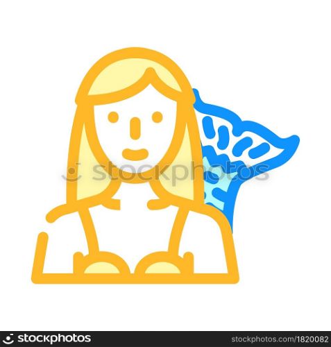 mermaid fantasy character color icon vector. mermaid fantasy character sign. isolated symbol illustration. mermaid fantasy character color icon vector illustration