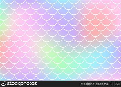 Mermaid holographic background in fantasy style with scales. Unicorn pink gradient texture. Sea fish kawaii vector backdrop. Mermaid holographic background in fantasy style with scales. Unicorn pink gradient texture. Sea fish kawaii vector backdrop.