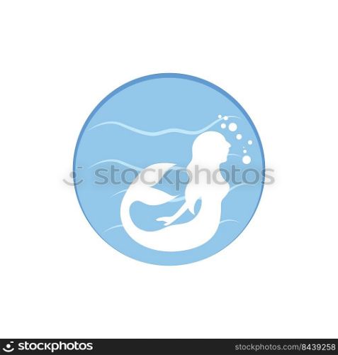 Mermaid icon template vector design 