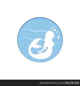 Mermaid icon template vector design 