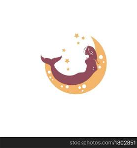 mermaid icon vector illustration design template